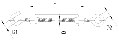 Талреп винтовой крюк-кольцо М10