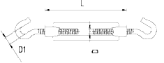 Талреп винтовой крюк-крюк М8